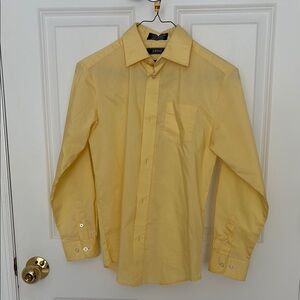 Izod Yellow Dress Shirt Classic Style